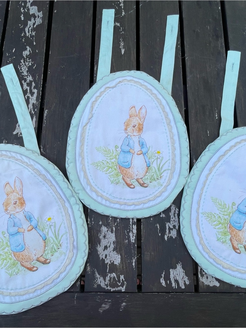 Pottery Barn Kids Peter Rabbit Chair Backers Beatrix Potter Set of 3